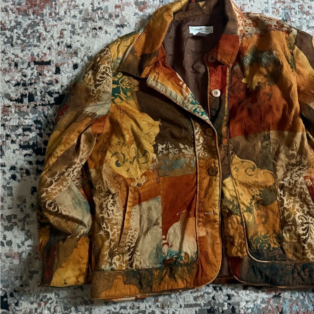 Coldwater Creek Multicolor Patchwork Jacket - image 2